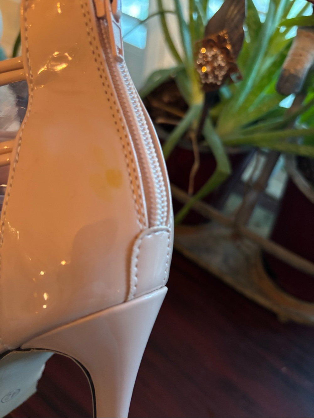Women's Nude Strappy High Heel Sandals 11 - Picture 4 of 9